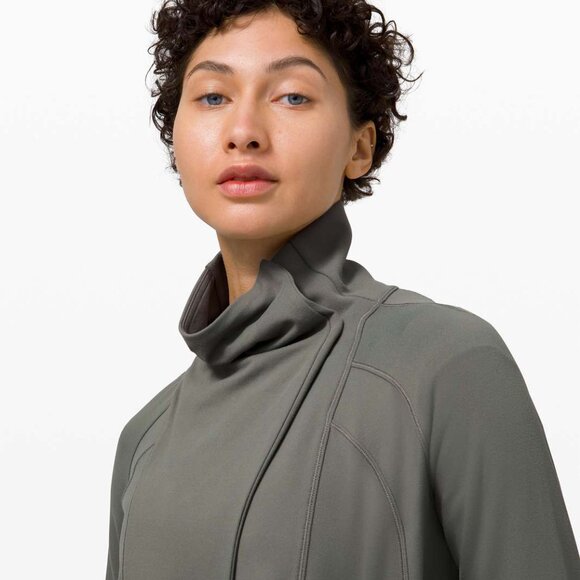 Lululemon Rulu Rally Wrap Jacket: Grey Sage Olive Green - Picture 2 of 6